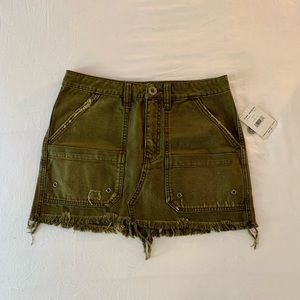Free People Moss Cargo Skirt